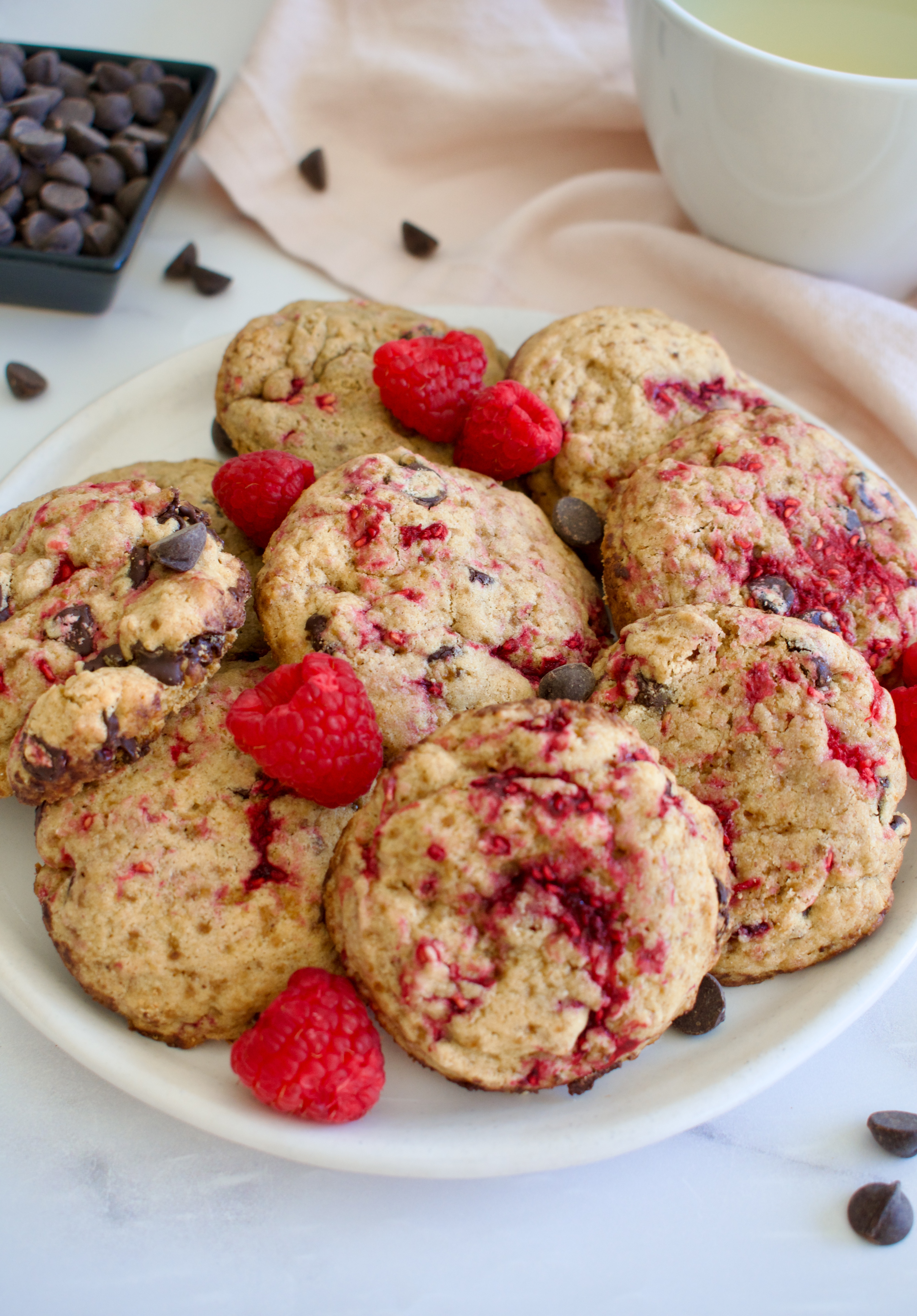 gluten free chocolate and raspberry cookies