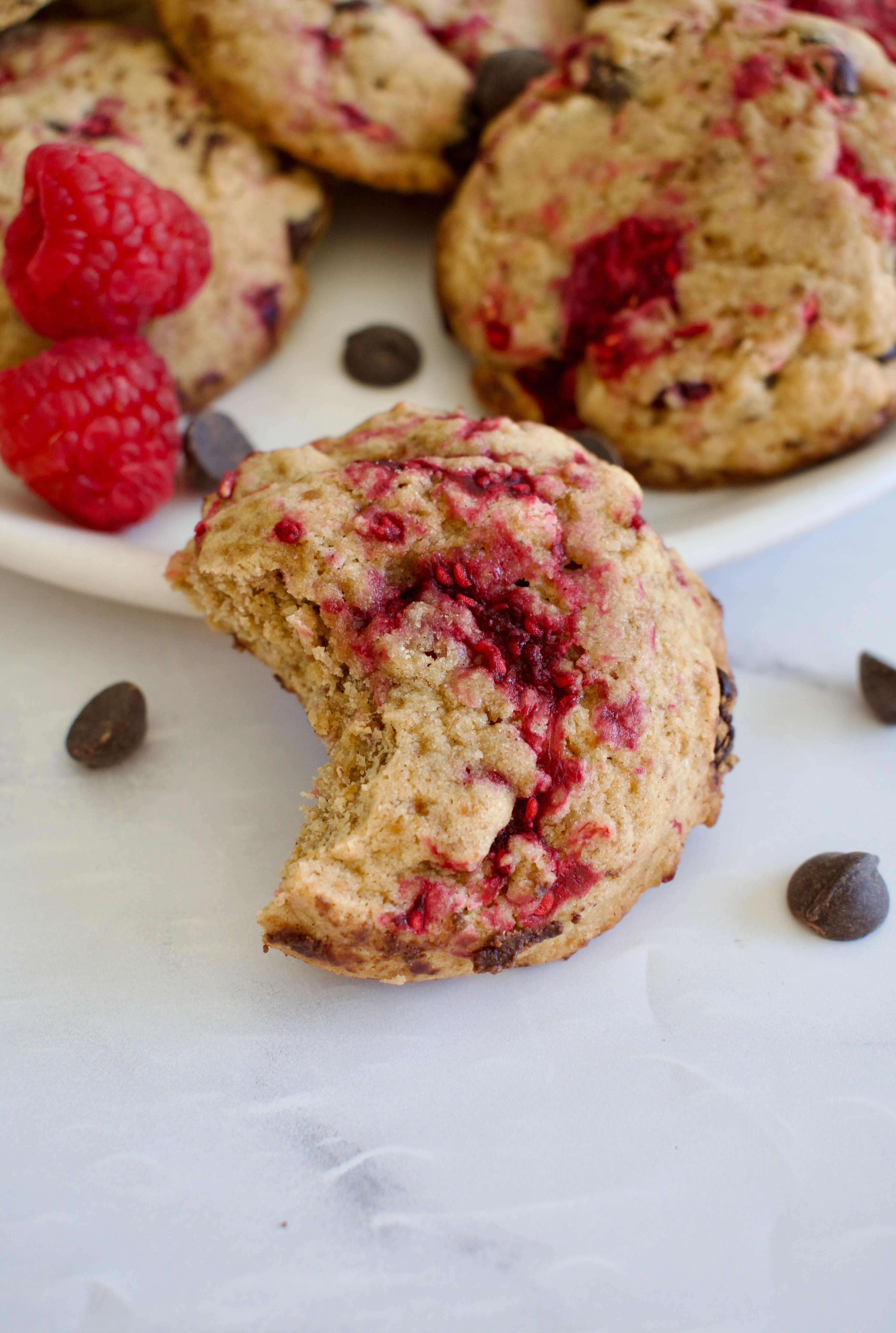 gluten free chocolate and raspberry cookies