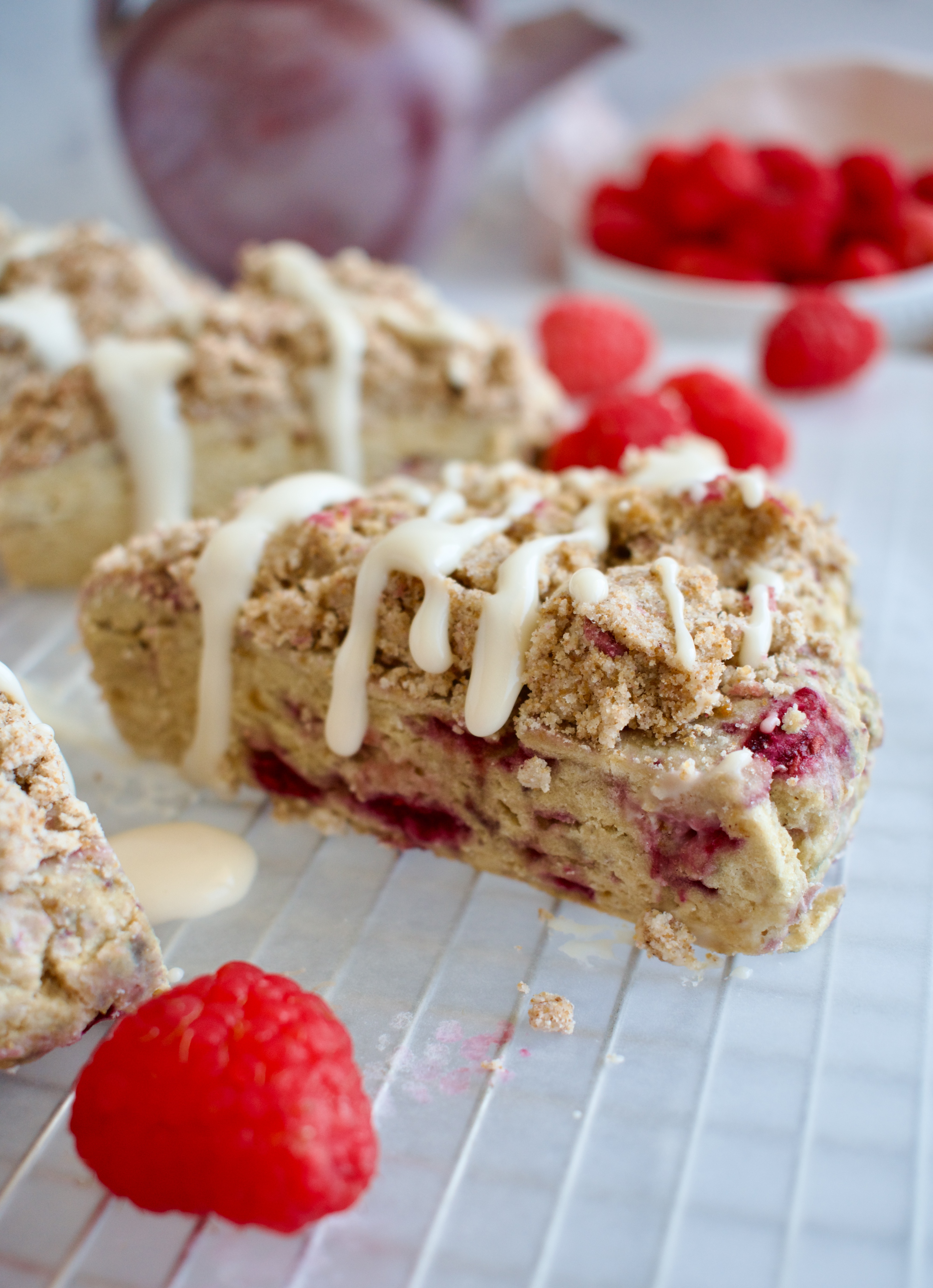 gluten free healthy raspberry and cream scones