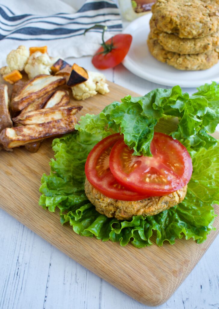 gluten free chickpea burger