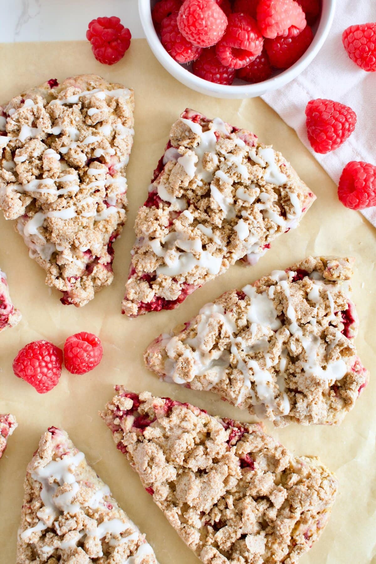 healthy raspberry scones