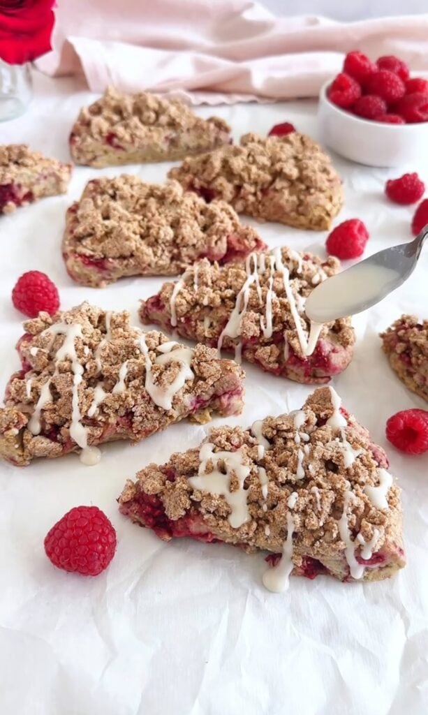how to make dairy free raspberry and cream scones