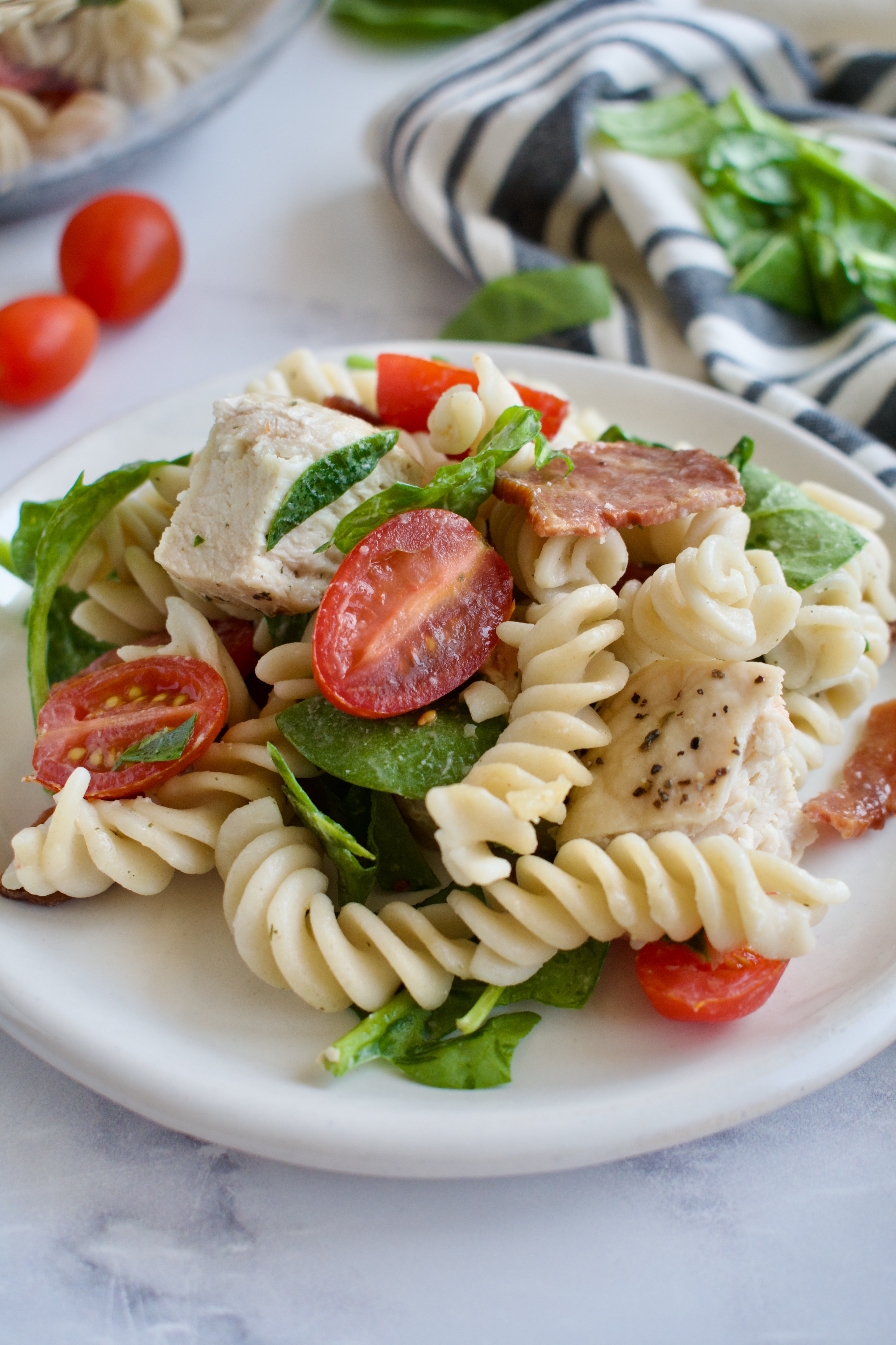 gluten free BLT pasta salad