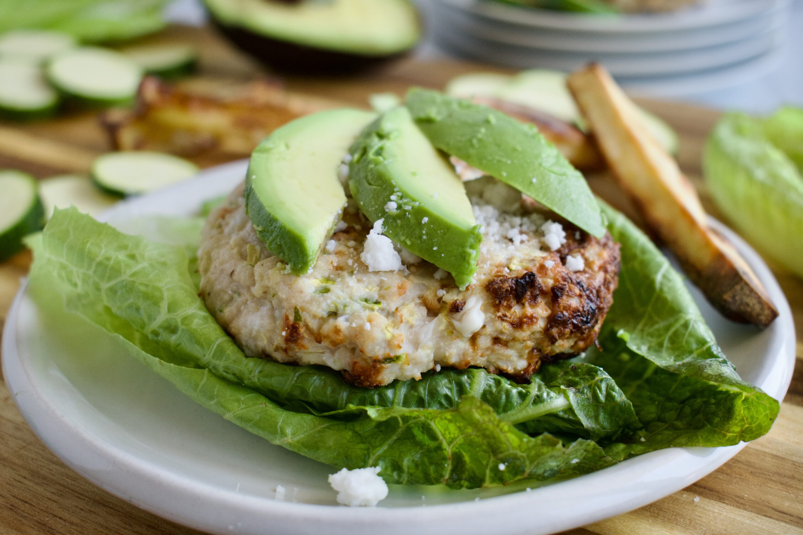 Zucchini Feta Turkey Burgers (Gluten Free, Dairy Free Option)