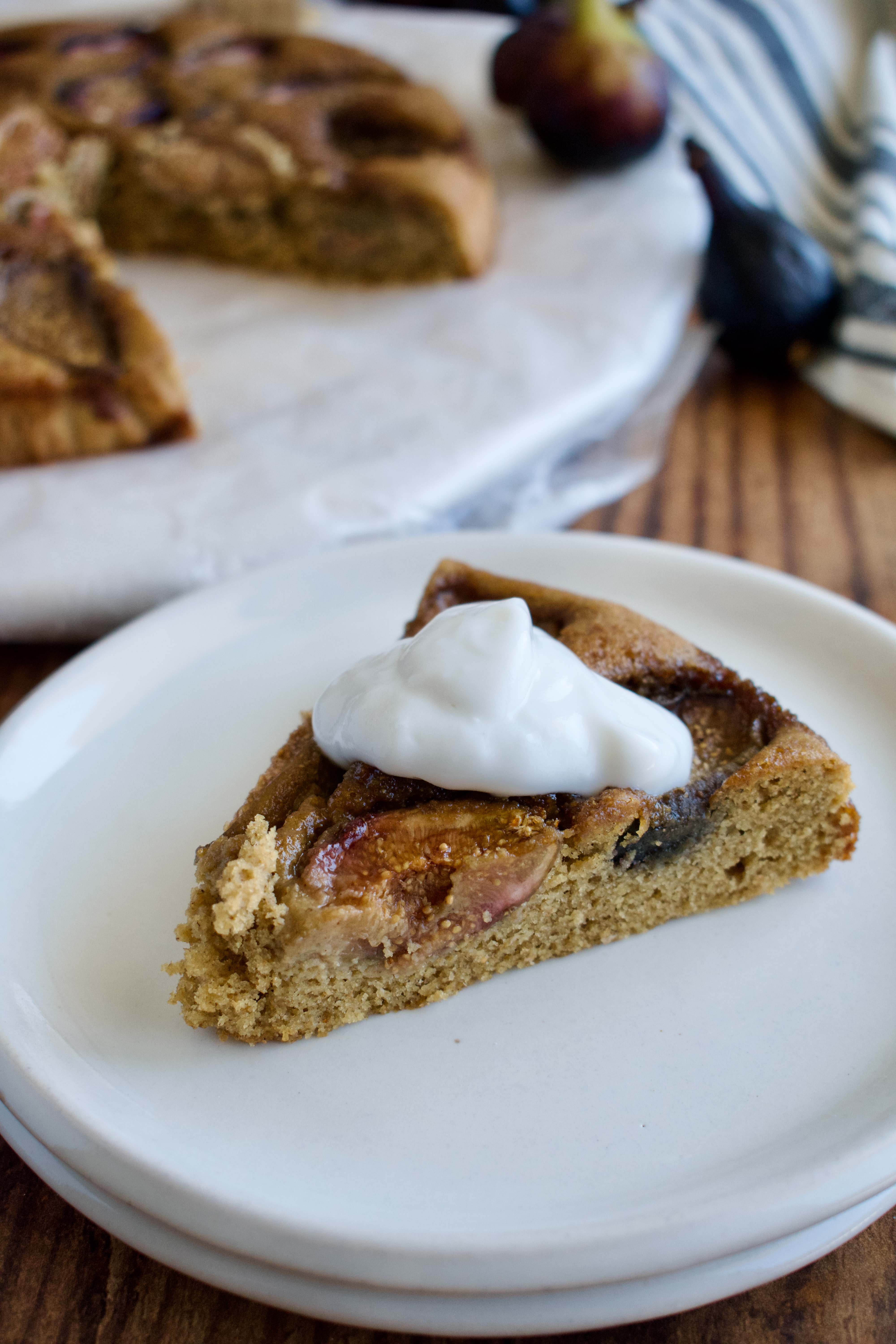 gluten free, dairy free, nut free fig cake