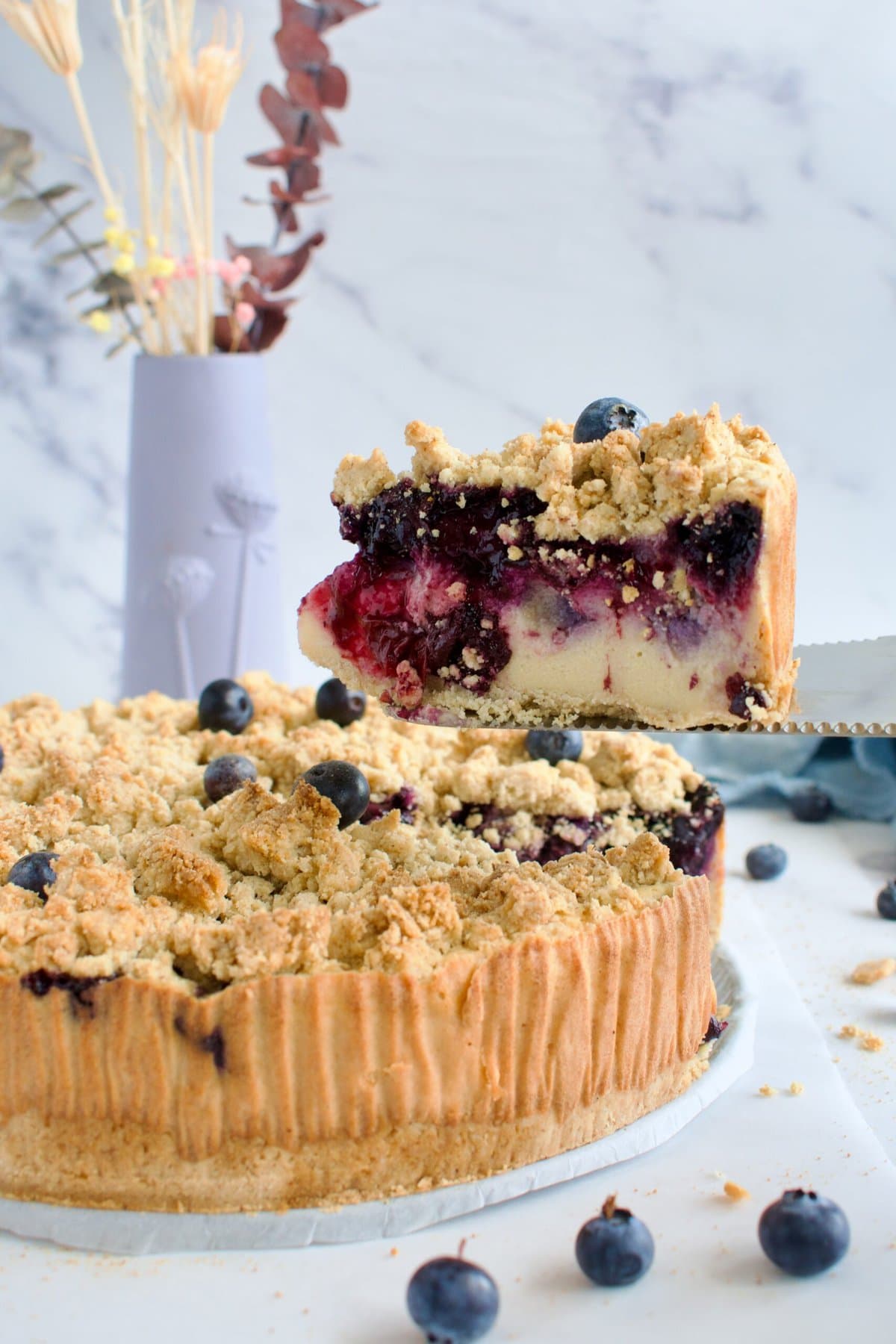 gluten free blueberry cheesecake