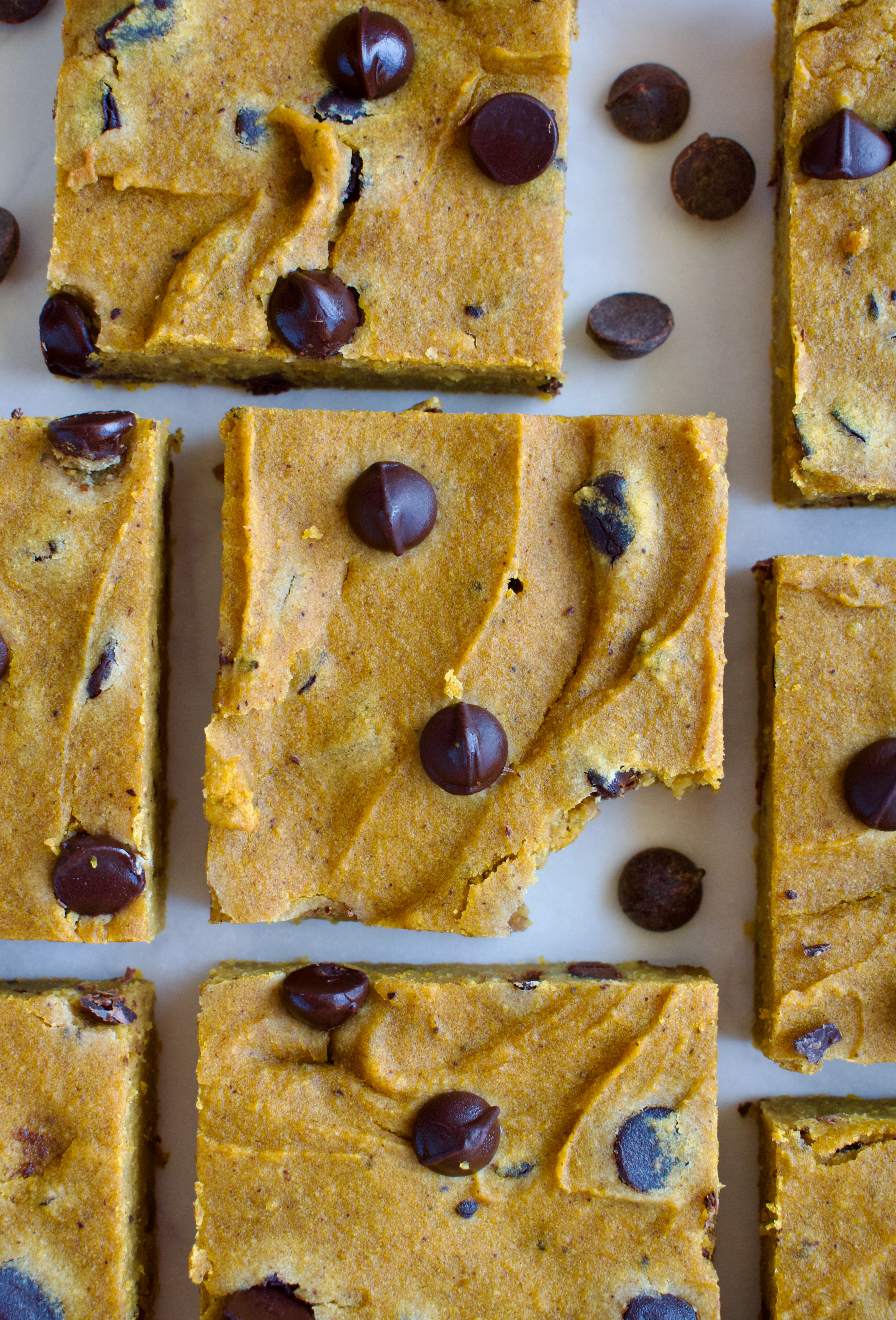 gluten free chickpea pumpkin blondies