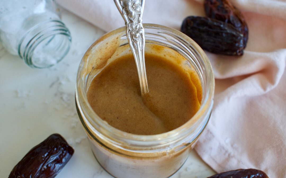 Healthy vegan caramel sauce