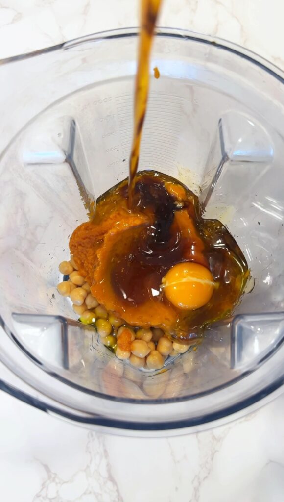 how to make chickpea pumpkin blondies