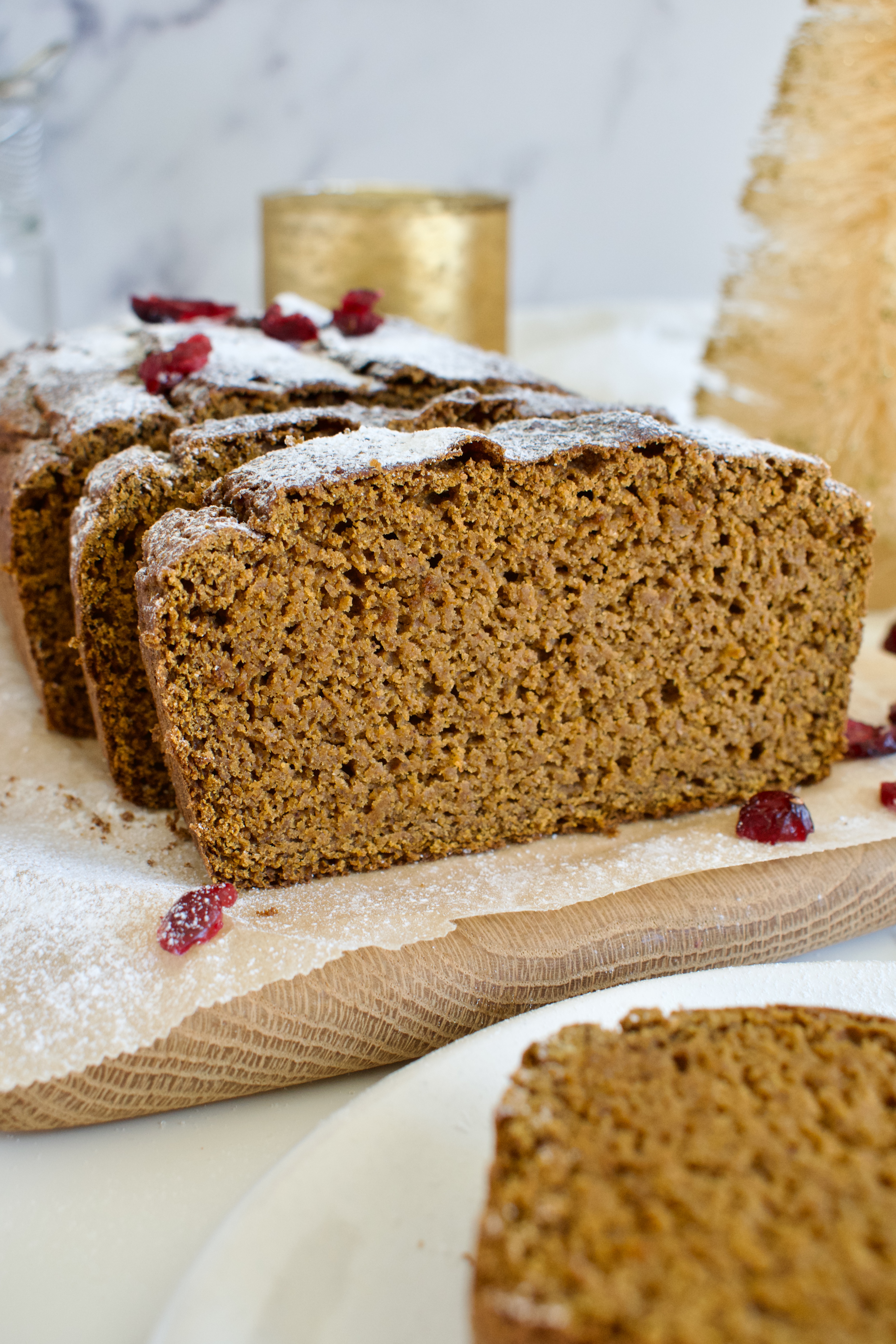 Gluten Free Pumpkin Gingerbread (Dairy free, Refined Sugar Free)