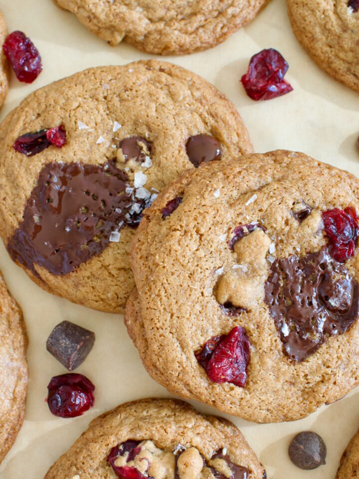 gluten free cranberry chocolate chip cookies