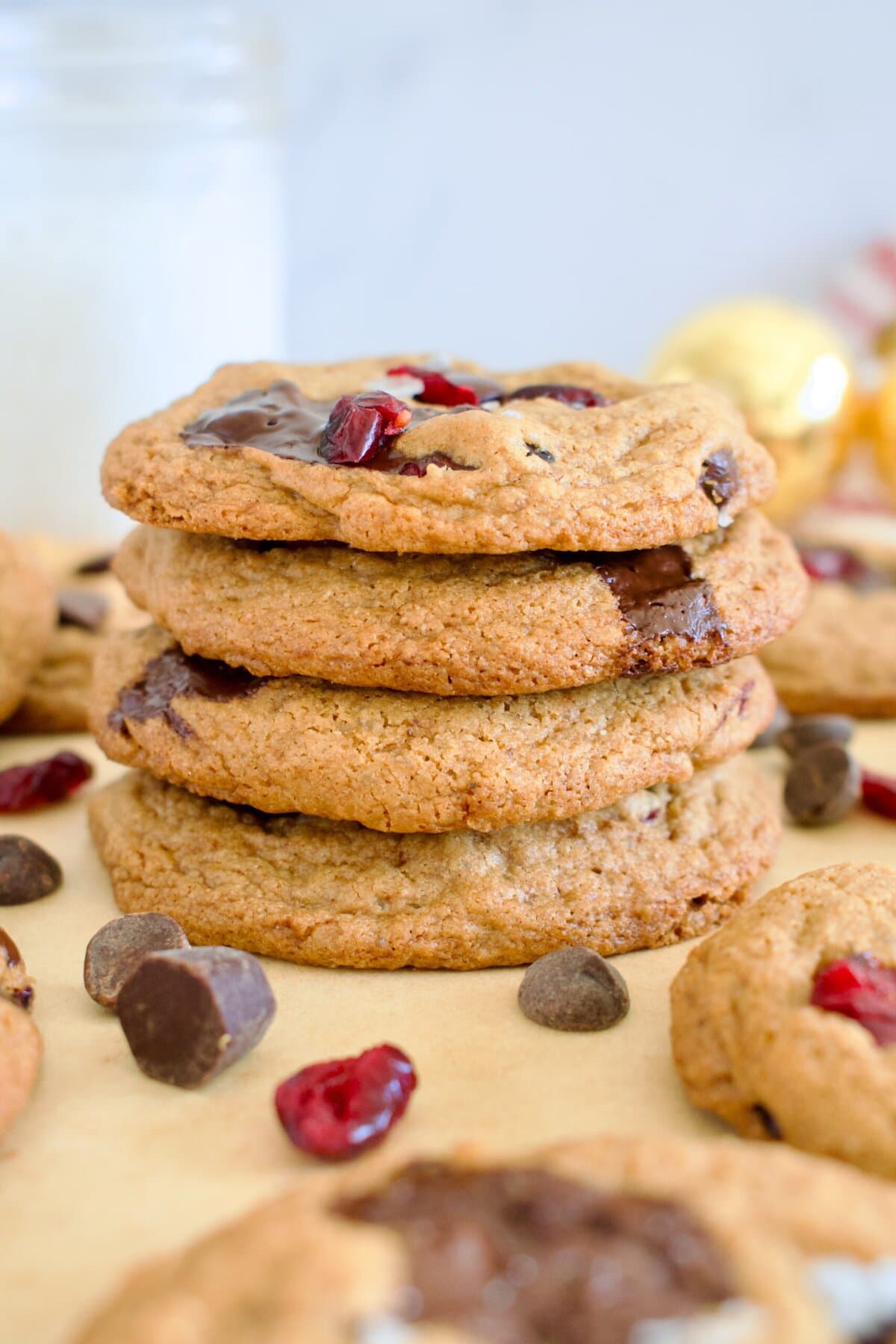 gluten free cranberry chocolate chip cookies