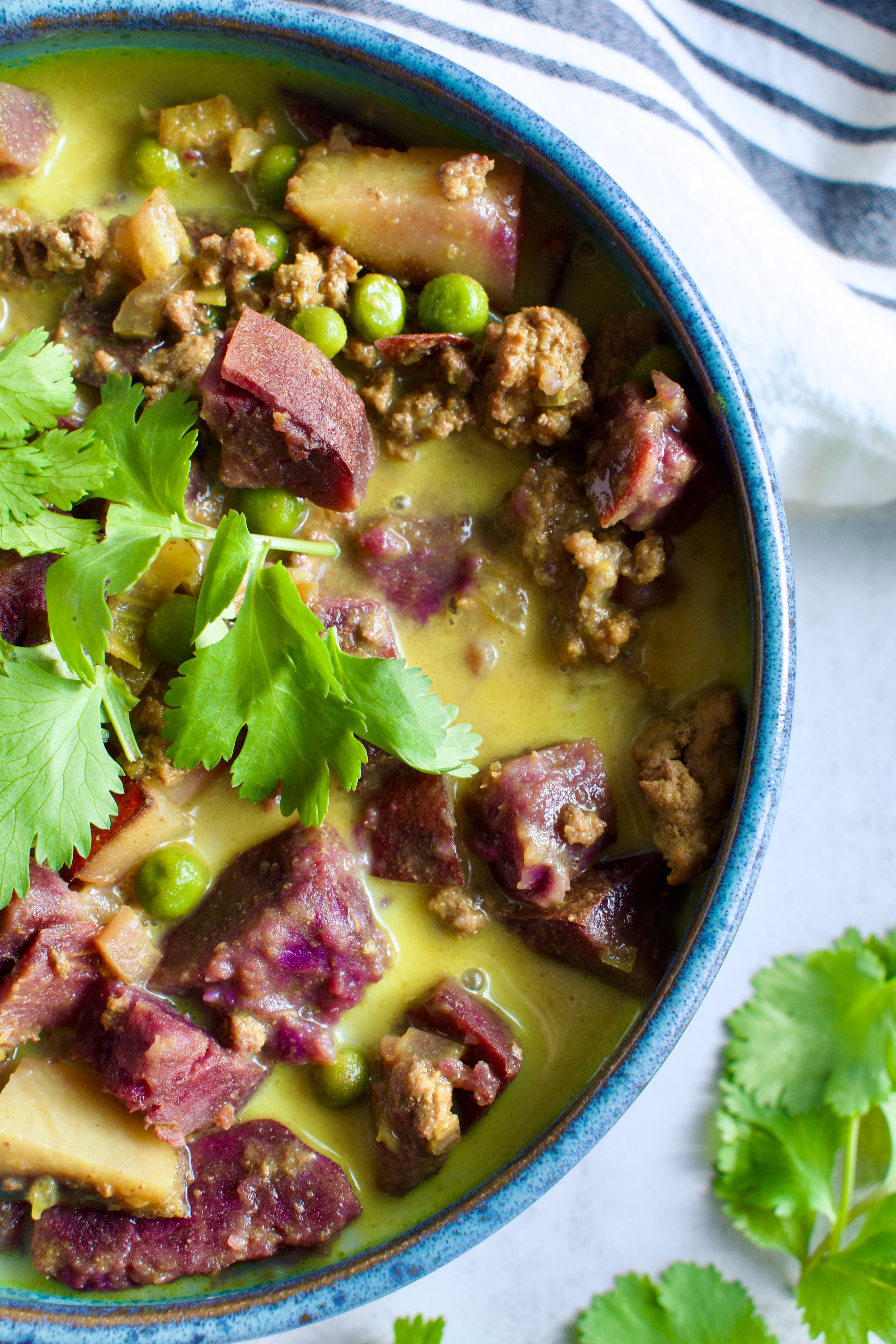 ground lamb and sweet potato curry