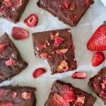 gluten free strawberry swirl brownies