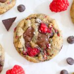 raspberry chocolate chip cookies