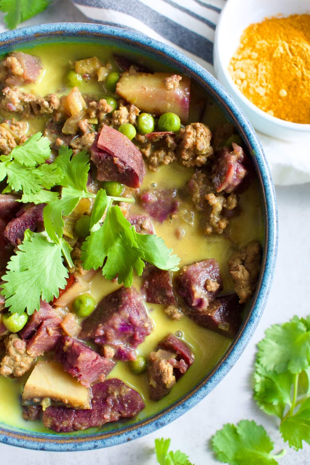 ground lamb and sweet potato curry