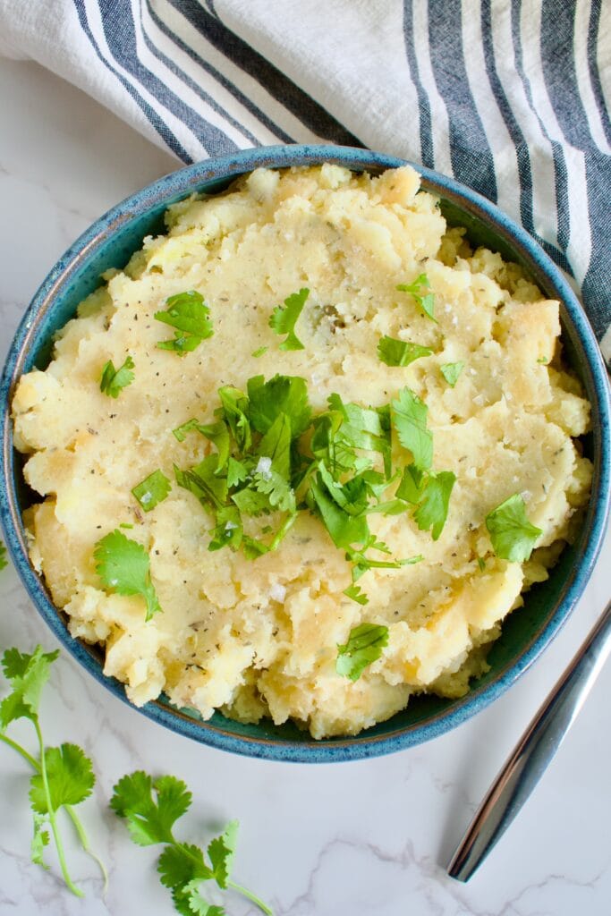 dairy free mashed rutabaga and white sweet potato