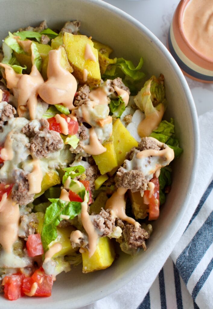 dairy free healthy big mac casserole