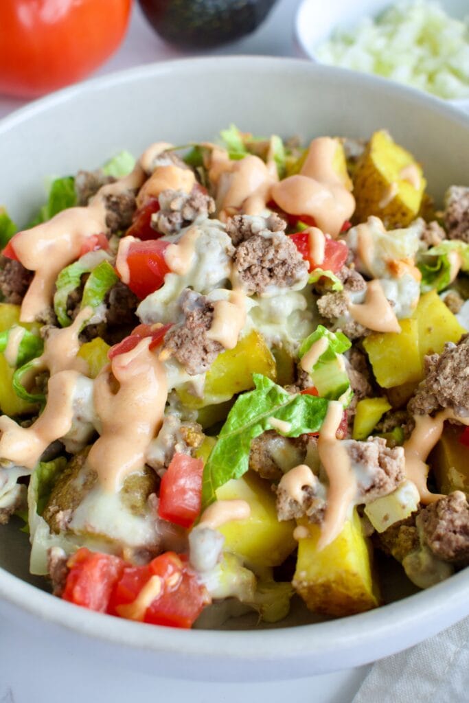 dairy free healthy big mac casserole