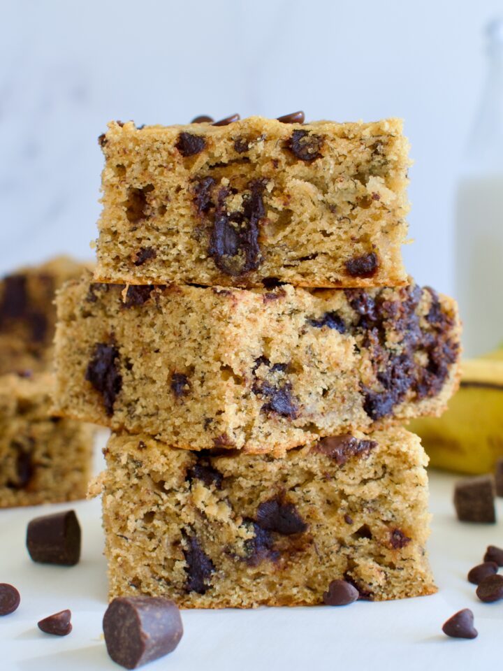 paleo chocolate chip banana bars