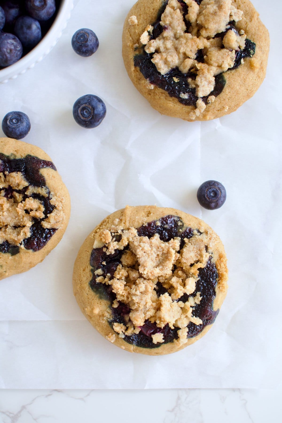 blueberry crumble cookies
