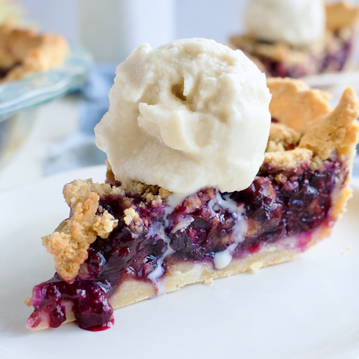 Gluten Free Blueberry Crumble Pie (Dairy Free)