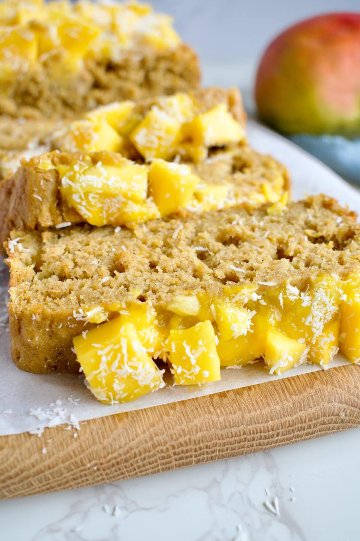 healthy gluten free mango bread
