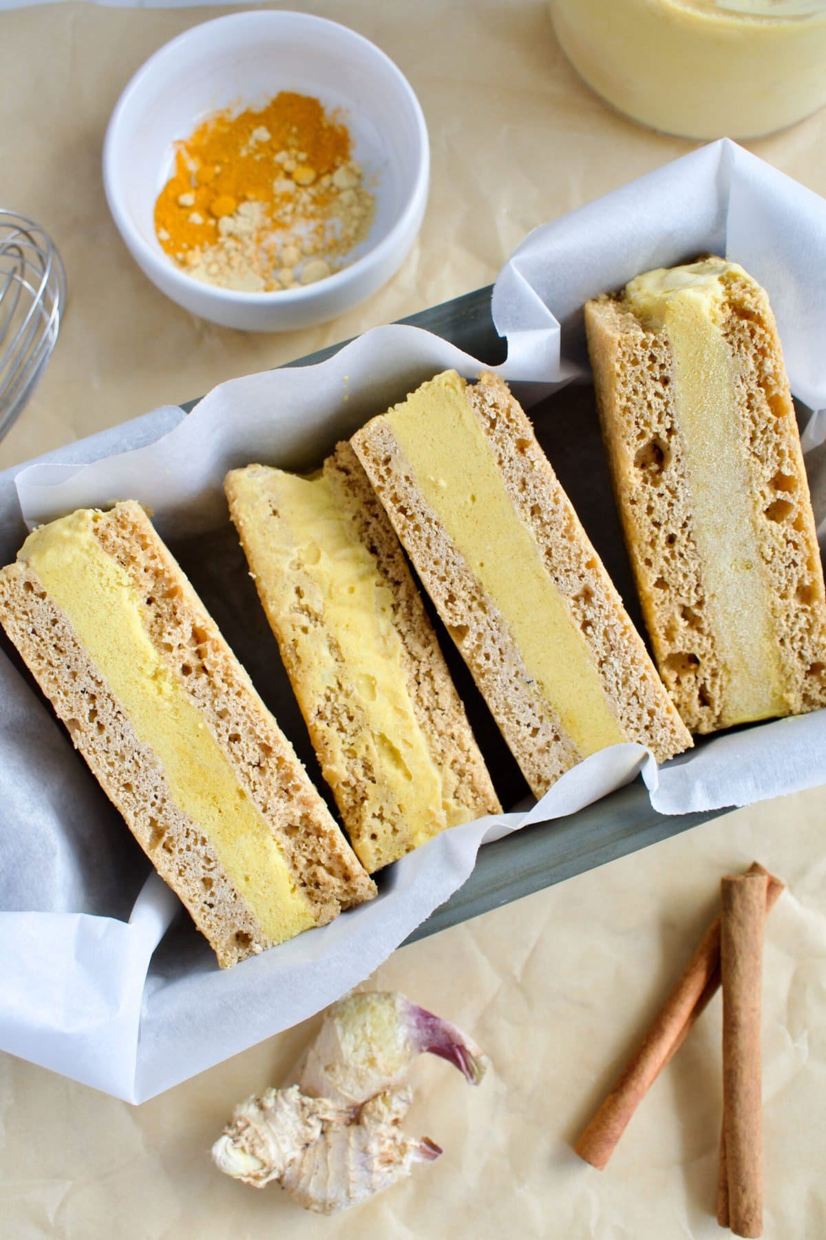 golden milk ice cream sandwiches