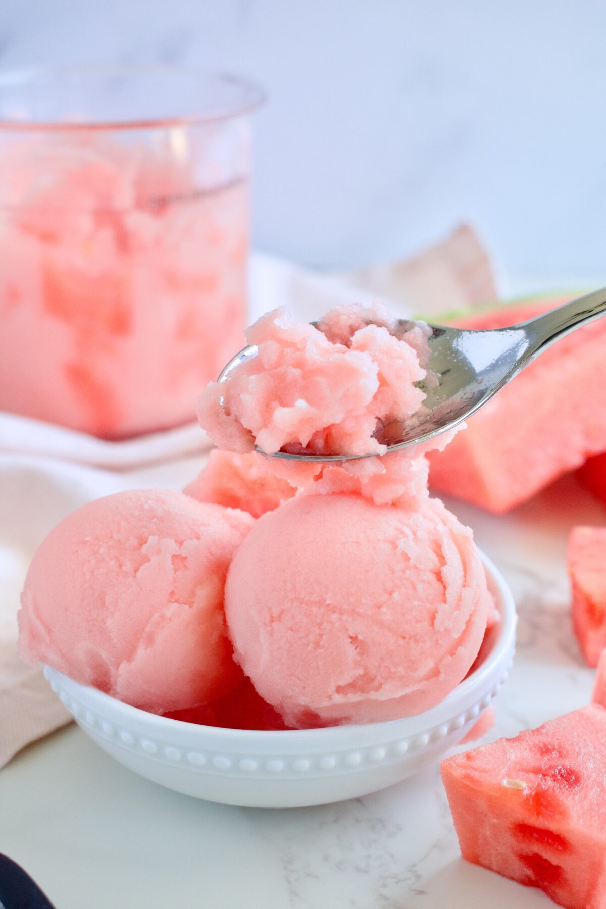 homemade watermelon sorbet