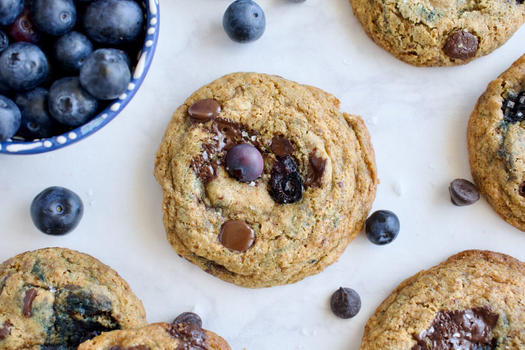 blueberry and chocolate chip cookies