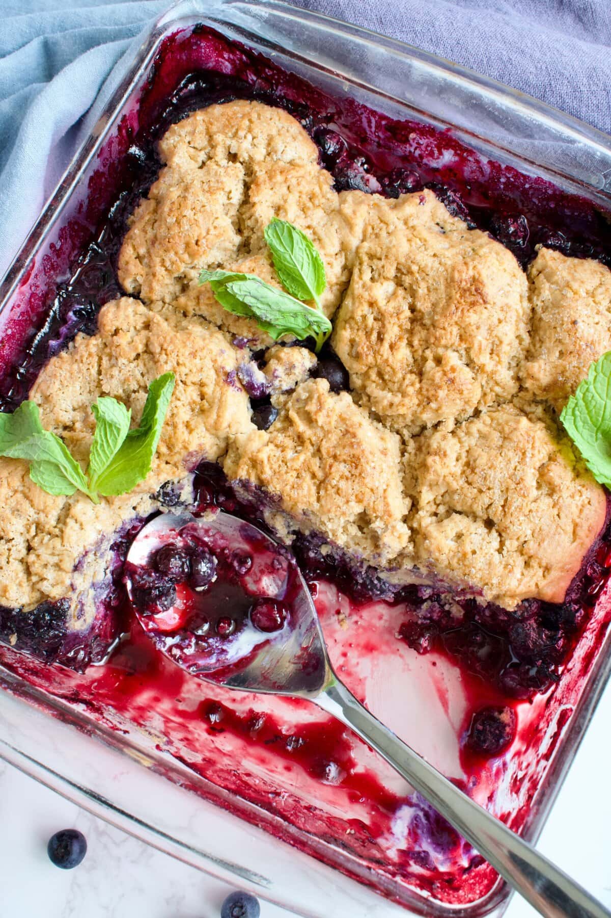 gluten free blueberry cobbler