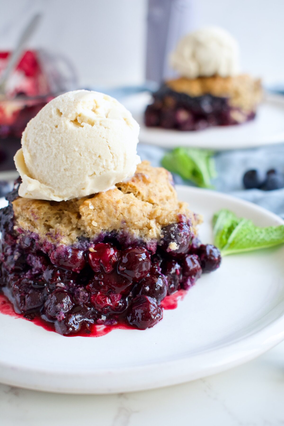 dairy free blueberry cobbler