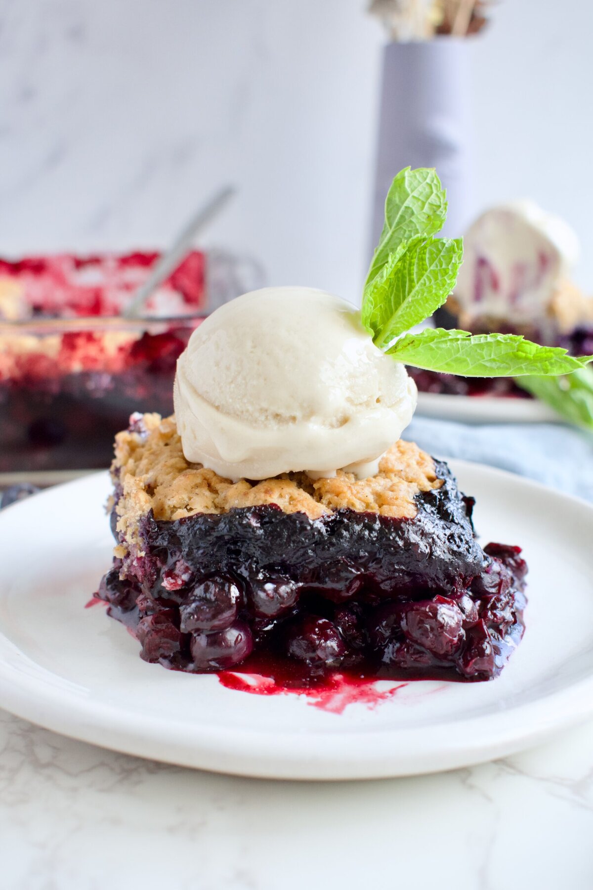 gluten free blueberry cobbler