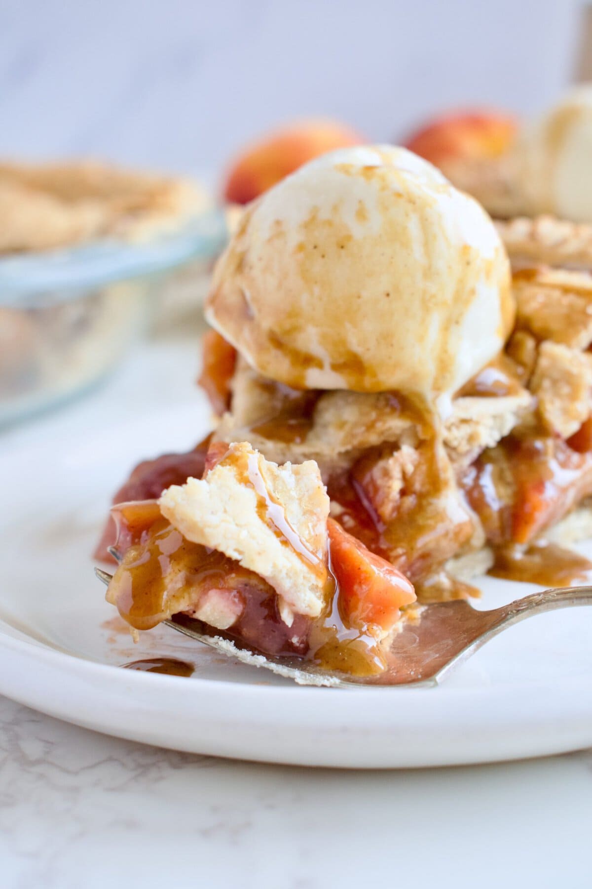 healthy peach pie
