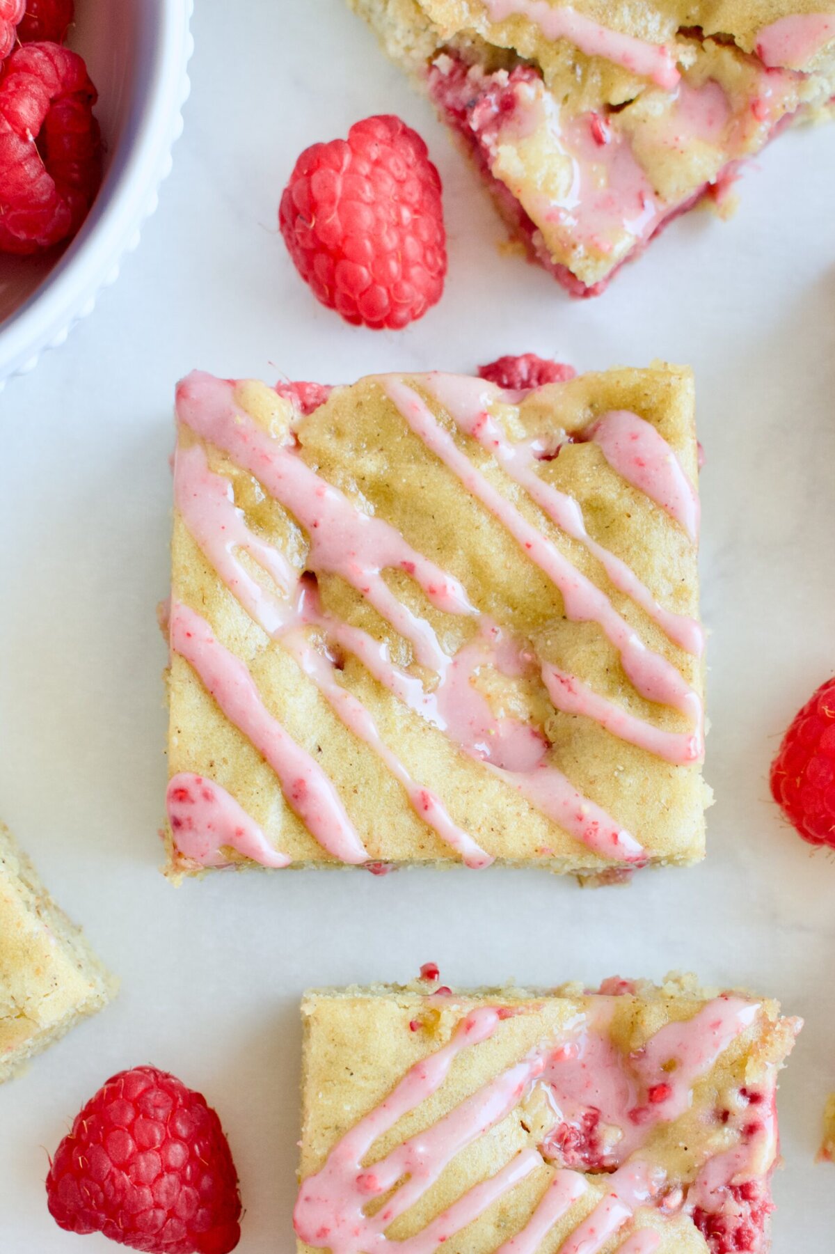 dairy free raspberry blondies