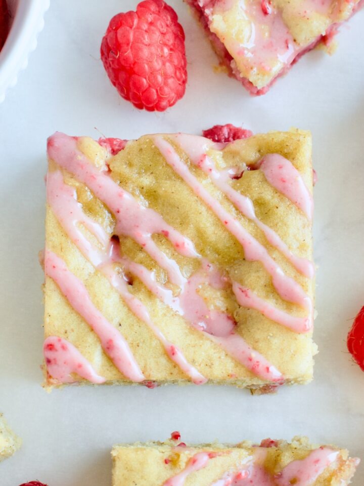 gluten free raspberry blondies