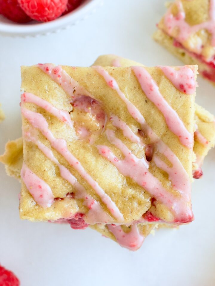 gluten free dairy free raspberry blondies