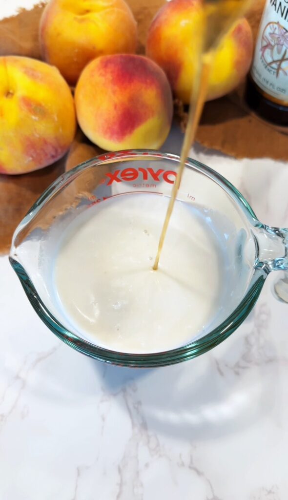 how to make ninja creami vegan peach ice cream