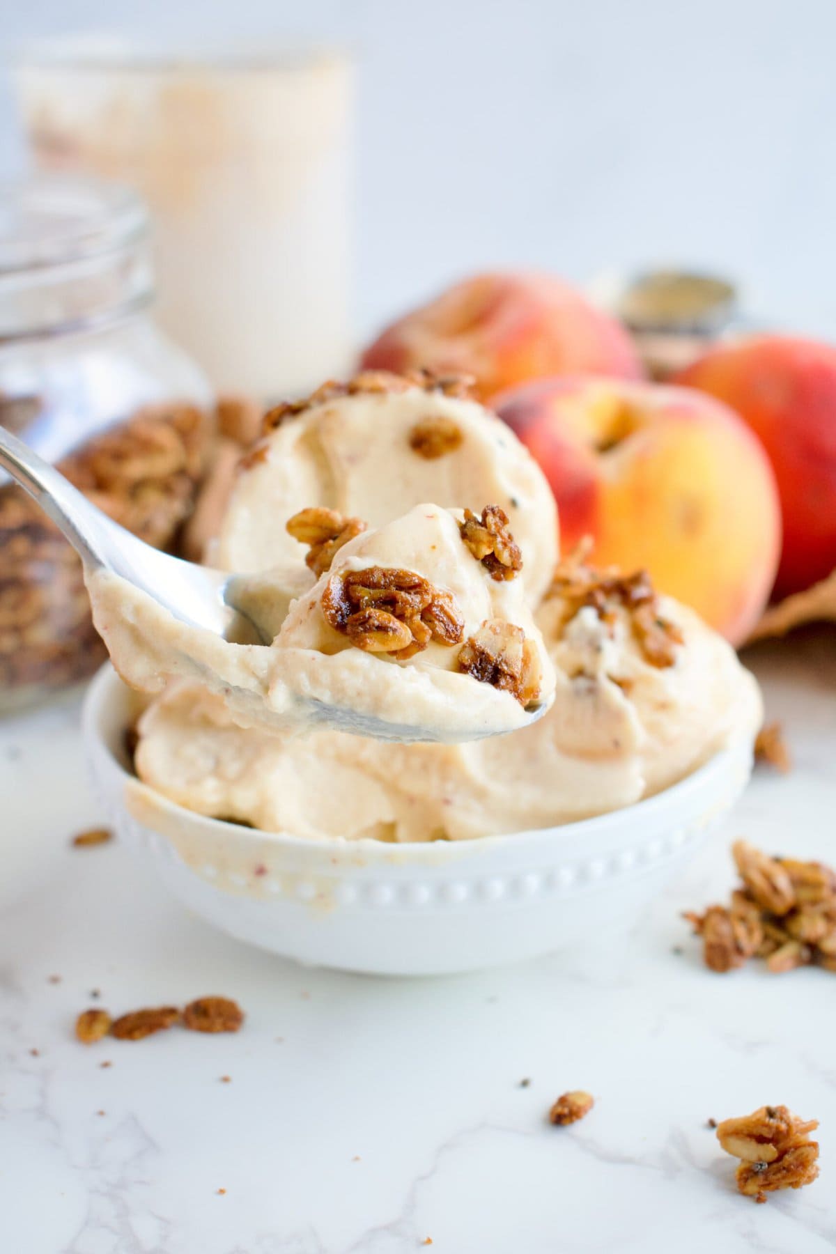 ninja creami vegan peach ice cream