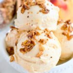vegan peach crisp ice cream