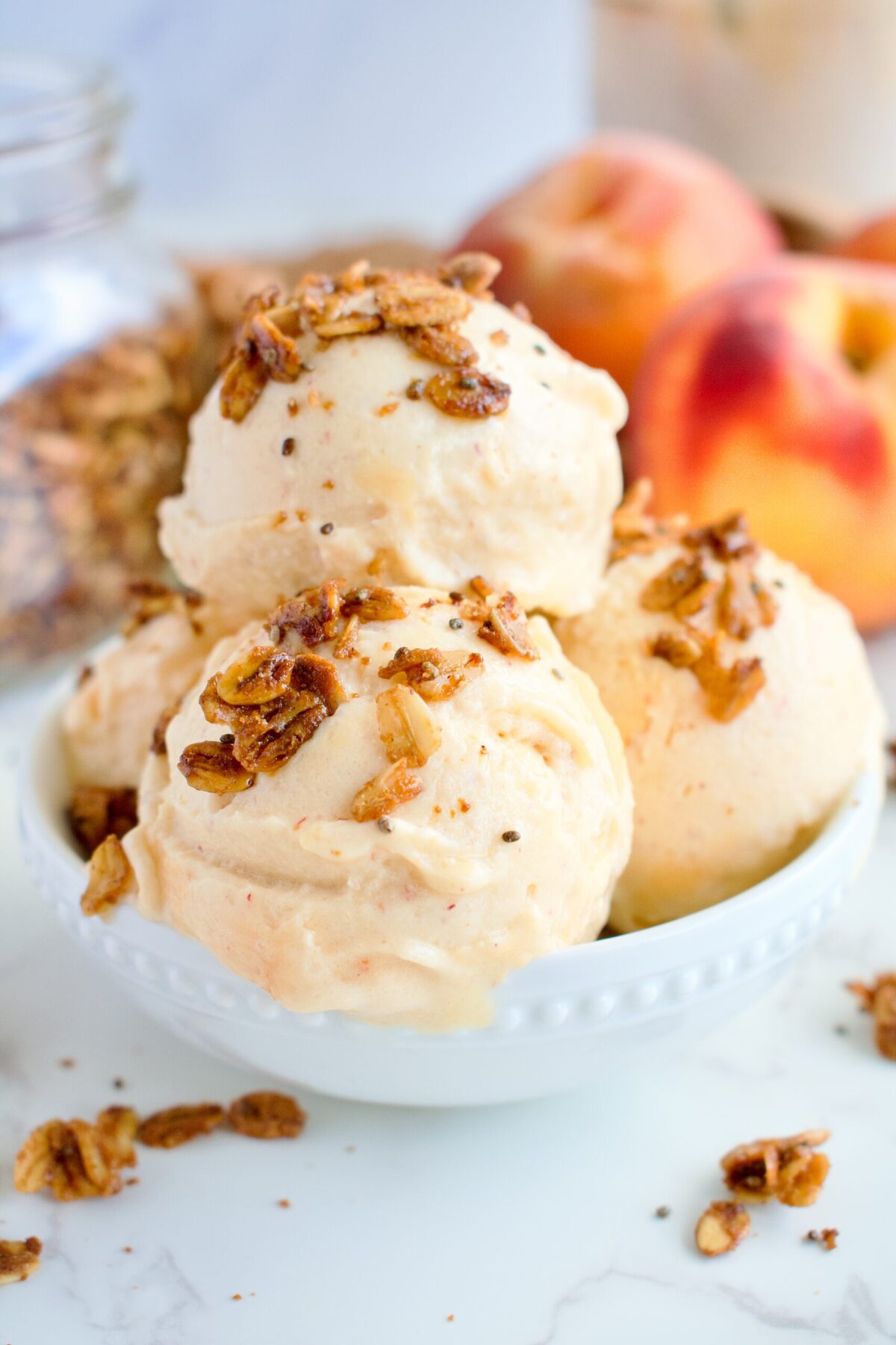 peach crisp ice cream