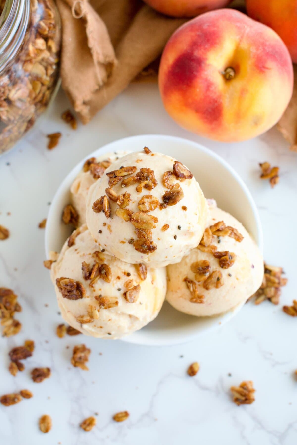 dairy free peach ice cream