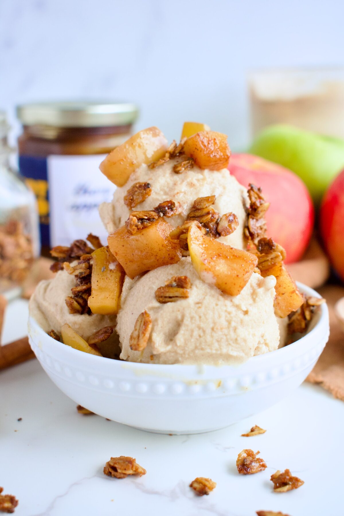 vegan apple crisp ice cream