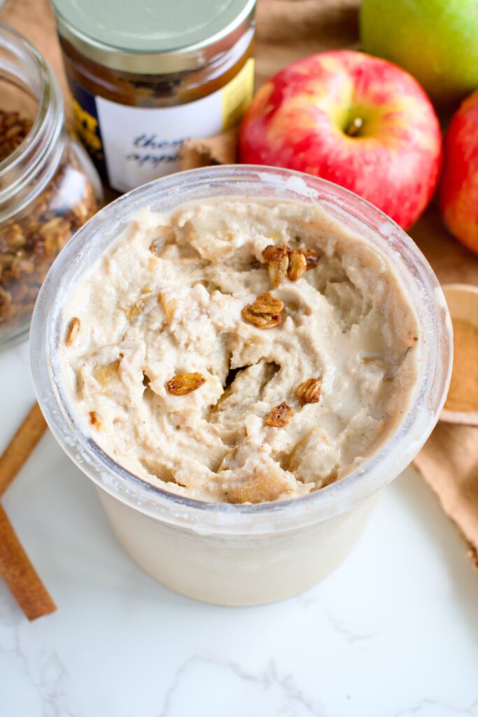 vegan and gluten free apple crisp ice cream