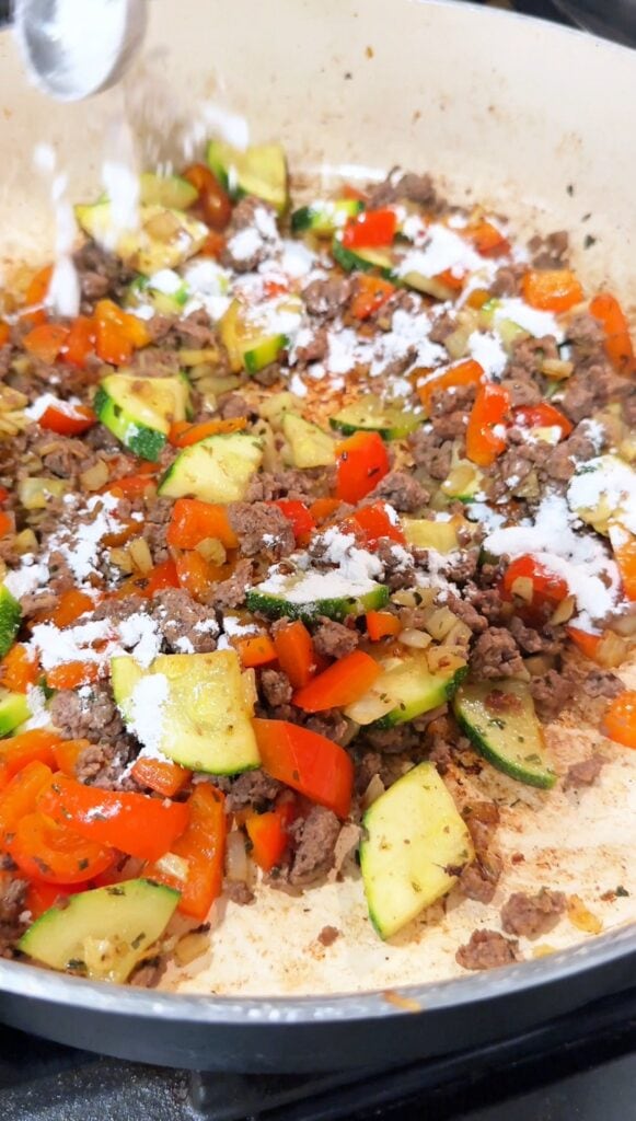 how to make dairy free beef and veggie pasta