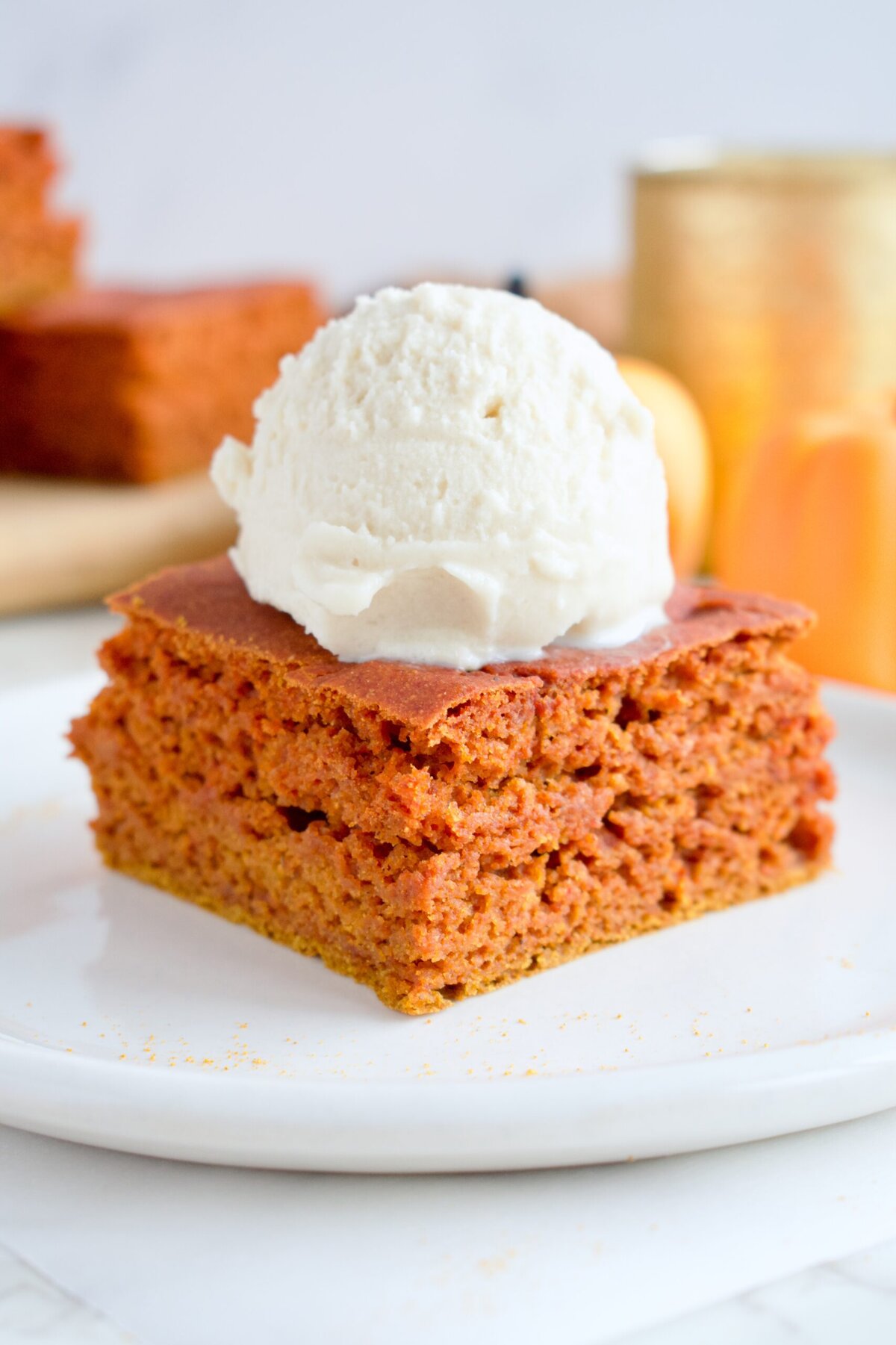 gluten free pumpkin cake with turmeric