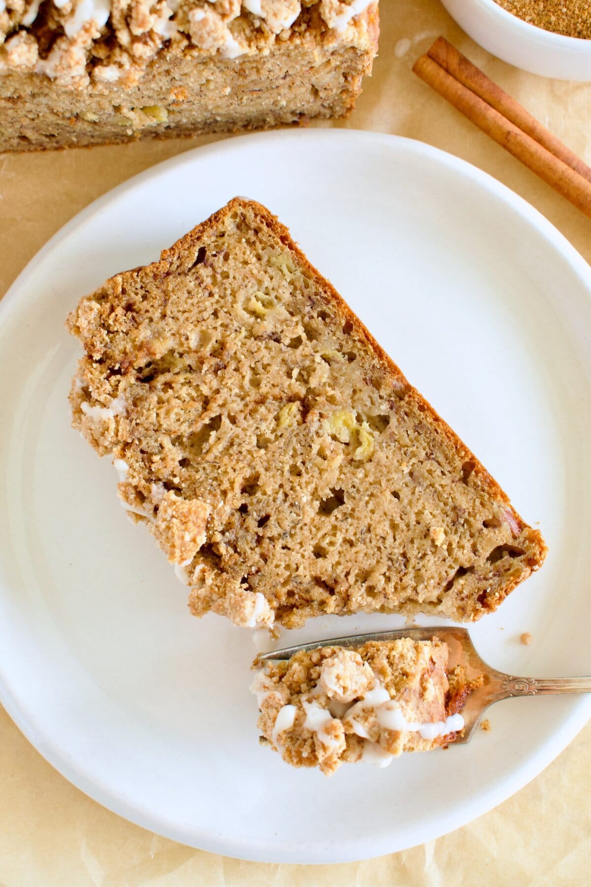 dairy free gluten free banana crumble bread