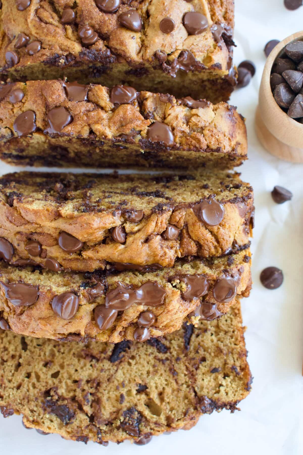 gluten free chocolate chip cinnamon bread