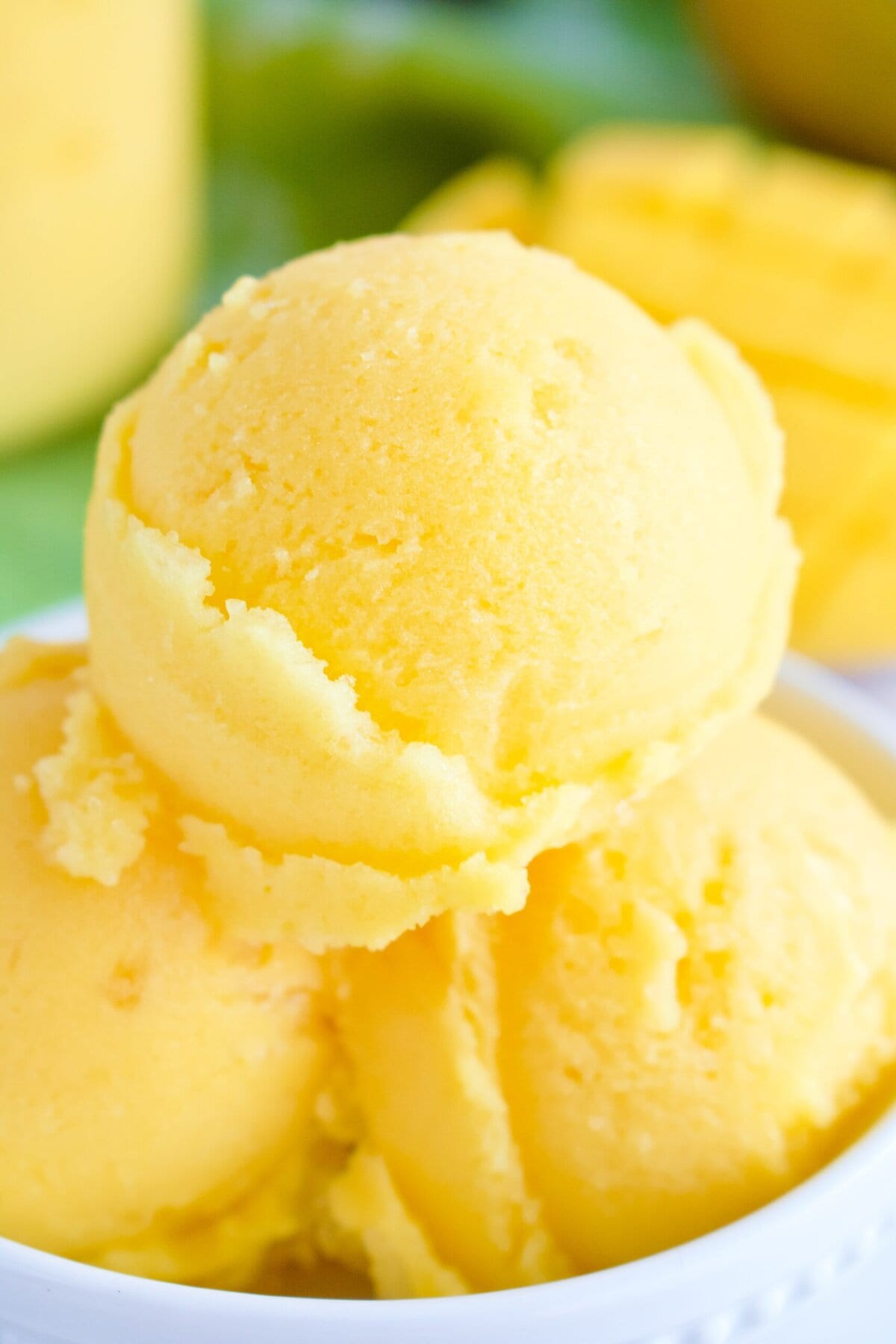 refined sugar free mango sorbet