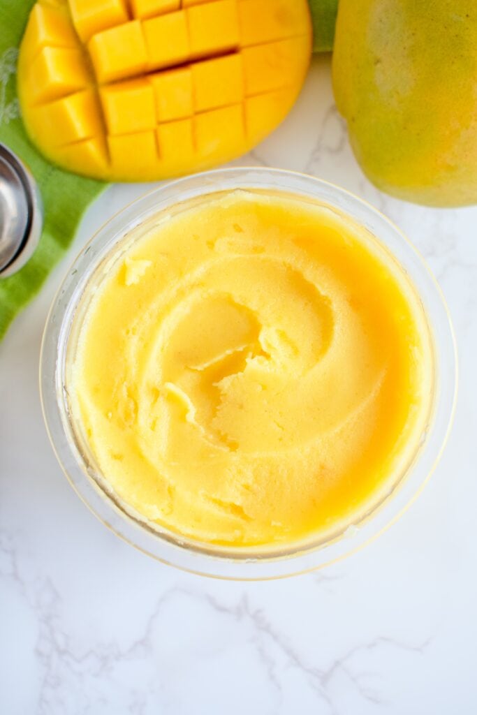 how to make 2 ingredient ninja creami mango sorbet